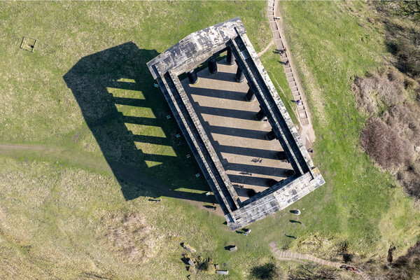 Penshaw Monument Aerial View Picture Board by Apollo Aerial Photography