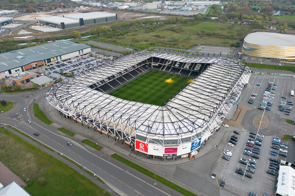 Pride Park Derby County Picture Board by Apollo Aerial Photography