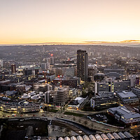 Buy canvas prints of Sheffield City End Of The Day by Apollo Aerial Photography