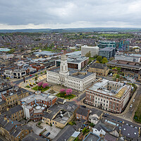 Buy canvas prints of Barnsley Town Hall and University Campus by Apollo Aerial Photography