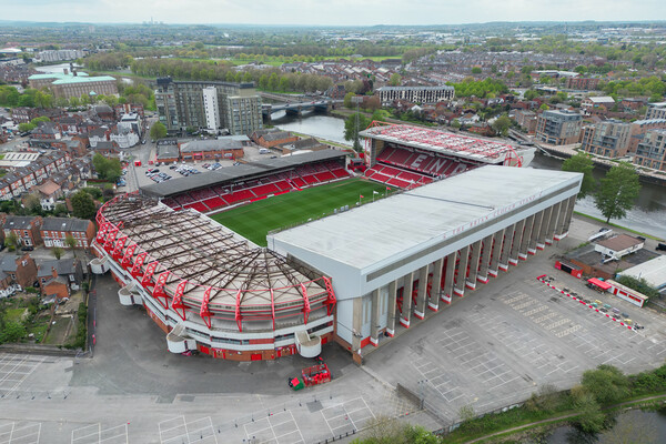 Nottingham Forest Football Club Picture Board by Apollo Aerial Photography