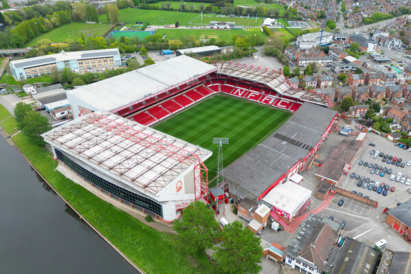 Nottingham Forest Football Club Picture Board by Apollo Aerial Photography