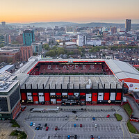 Buy canvas prints of Bramall Lane Sunset by Apollo Aerial Photography