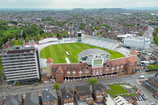 Trent Bridge Nottingham Picture Board by Apollo Aerial Photography