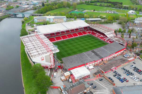 The City Ground Nottingham Picture Board by Apollo Aerial Photography