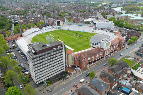Trent Bridge Nottingham Picture Board by Apollo Aerial Photography