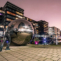 Buy canvas prints of Mirror Ball Leeds Dock  by Apollo Aerial Photography