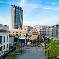Buy canvas prints of Sheffield Winter Gardens by Apollo Aerial Photography