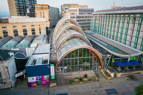 Sheffield Winter Gardens Picture Board by Apollo Aerial Photography