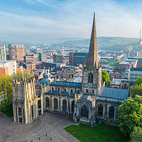 Buy canvas prints of Sheffield Cathedral by Apollo Aerial Photography