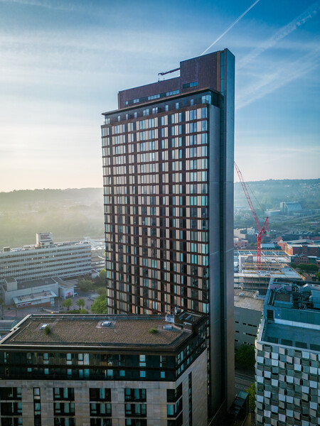 St Pauls Tower, Sheffield Picture Board by Apollo Aerial Photography