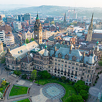Buy canvas prints of Sheffield Town Hall From The Air by Apollo Aerial Photography
