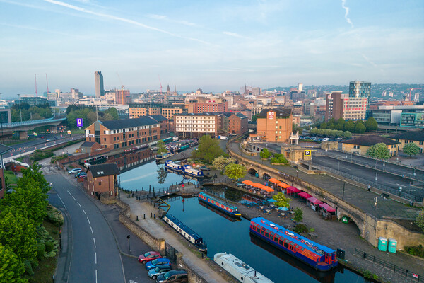 Victoria Quays Sheffield Picture Board by Apollo Aerial Photography