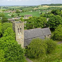 Buy canvas prints of The Parish Church of St John Lepton by Apollo Aerial Photography