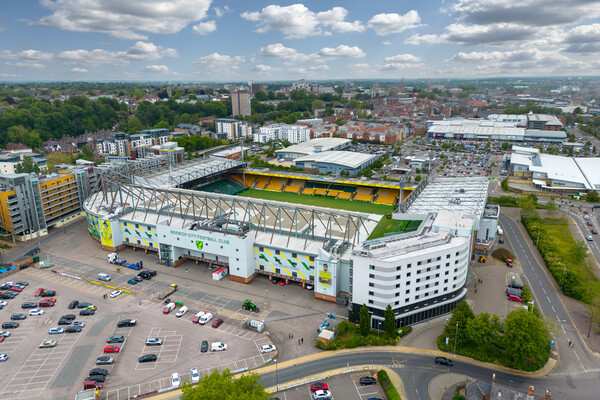 Carrow Road Norwich City FC Picture Board by Apollo Aerial Photography