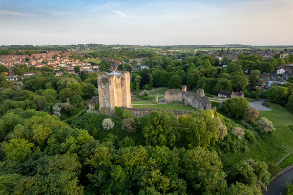 Conisbrough Castle End Of The Day Picture Board by Apollo Aerial Photography