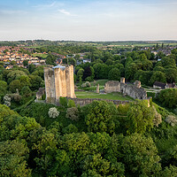 Buy canvas prints of Conisbrough Castle End Of The Day by Apollo Aerial Photography