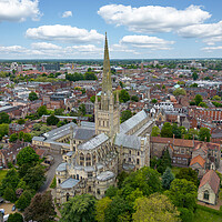 Buy canvas prints of Norwich Cathedral  by Apollo Aerial Photography