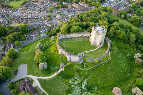 Conisbrough Castle From Above Picture Board by Apollo Aerial Photography