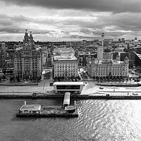 Buy canvas prints of Liverpool Waterfront Mono by Apollo Aerial Photography