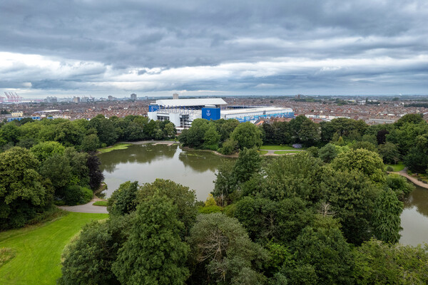A view of Goodison Park Picture Board by Apollo Aerial Photography