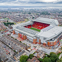 Buy canvas prints of Anfield Liverpool Red by Apollo Aerial Photography