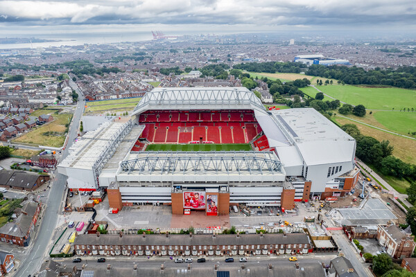 Anfield Stadium Picture Board by Apollo Aerial Photography