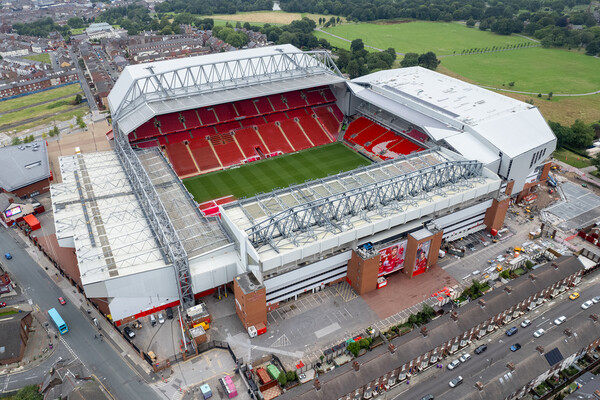 Anfield Home of The Reds Picture Board by Apollo Aerial Photography