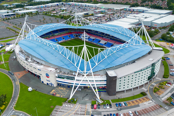 Bolton Wanderers FC Picture Board by Apollo Aerial Photography