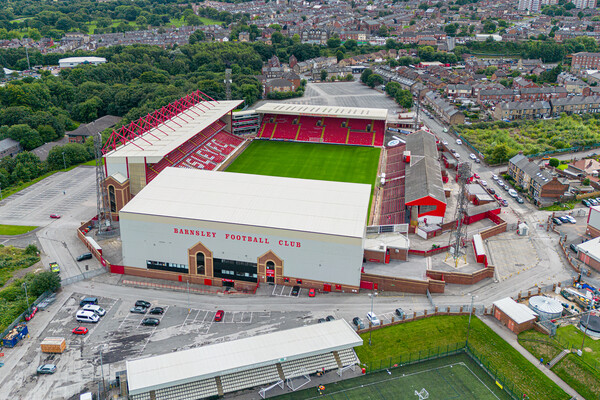 Oakwell Stadium Barnsley Picture Board by Apollo Aerial Photography