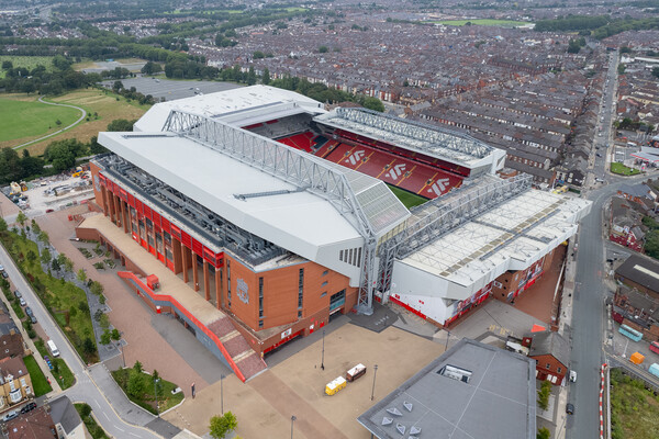 Anfield Liverpool FC Picture Board by Apollo Aerial Photography