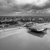 Buy canvas prints of Cleethorpes Storm Black and White by Apollo Aerial Photography