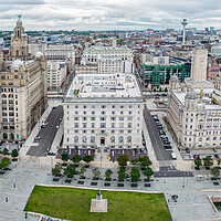 Buy canvas prints of Liverpool Three Graces  by Apollo Aerial Photography