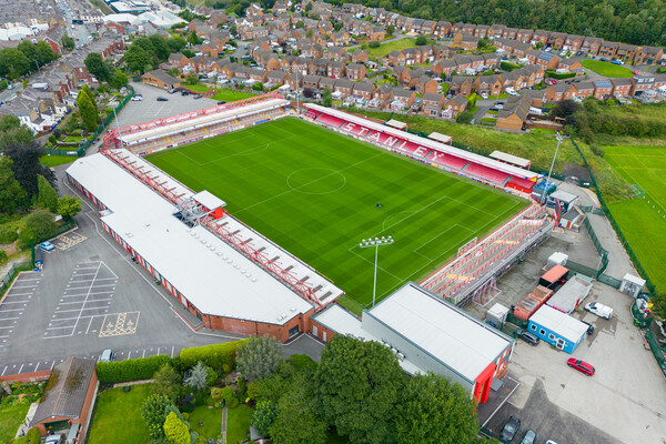 Accrington Stanley FC Picture Board by Apollo Aerial Photography