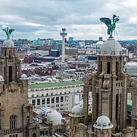 Buy canvas prints of The Liver Birds by Apollo Aerial Photography