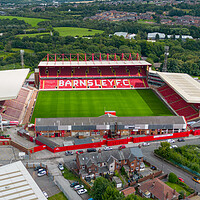 Buy canvas prints of Oakwell Stadium Barnsley by Apollo Aerial Photography