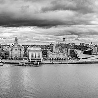 Buy canvas prints of Liverpool Waterfront black and white by Apollo Aerial Photography