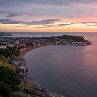 Buy canvas prints of Scarborough South Bay Sunrise Panorama by Apollo Aerial Photography