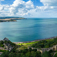 Buy canvas prints of Scarborough Castle to North Bay by Apollo Aerial Photography