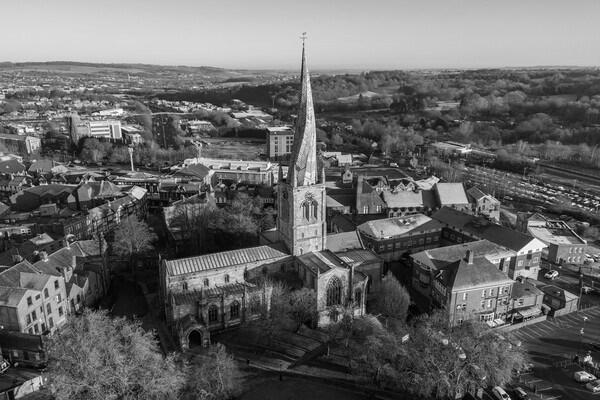 Chesterfields Crooked Spire Picture Board by Apollo Aerial Photography