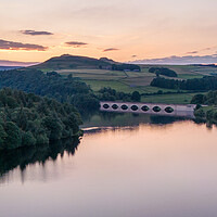Buy canvas prints of Ladybower Sunset by Apollo Aerial Photography