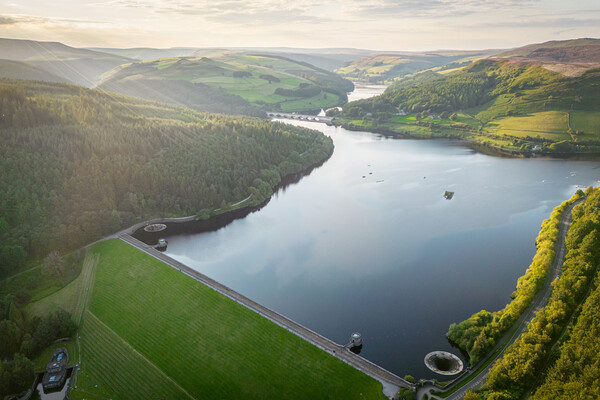Ladybower Dam and Reservoir Picture Board by Apollo Aerial Photography