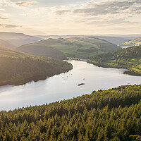 Buy canvas prints of Ladybower Sunset by Apollo Aerial Photography