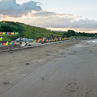 Buy canvas prints of Scarborough Beach Huts by Apollo Aerial Photography