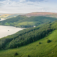 Buy canvas prints of Ladybower Reservoir and Dam Panorama by Apollo Aerial Photography
