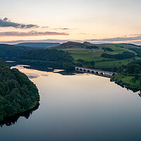 Buy canvas prints of Ladybower Reservoir Sunset by Apollo Aerial Photography