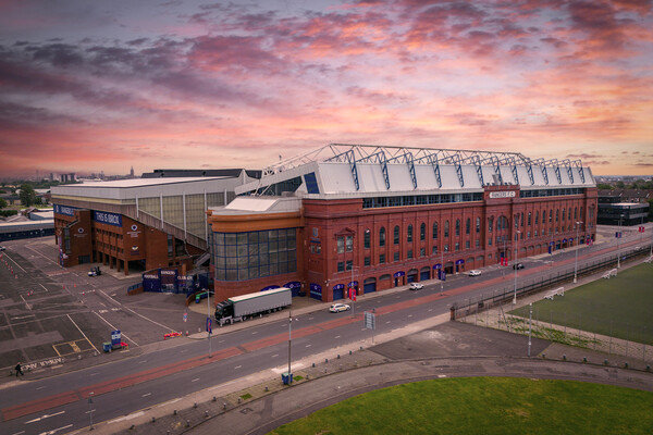 Ibrox Home of the Gers Picture Board by Apollo Aerial Photography
