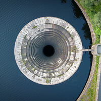 Buy canvas prints of Ladybower Plug Hole by Apollo Aerial Photography