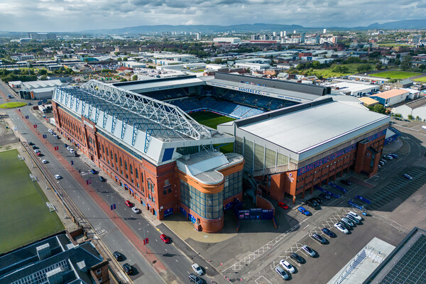 Ibrox Glasgow Rangers Picture Board by Apollo Aerial Photography