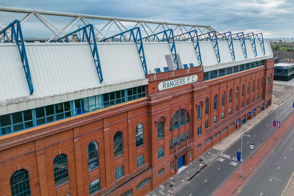 Rangers FC Ibrox Picture Board by Apollo Aerial Photography